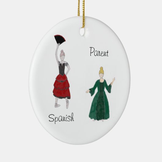 Persoonlijke Nutkraker Spaans/Ouderlijk Keepomwill Keramisch Ornament (Rechts)