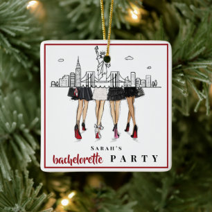 Persoonlijke NYC vrijgezellenfeest / New York City Keramisch Ornament