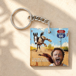 Persoonlijke Oatman Route 66 Foto Sleutelhanger