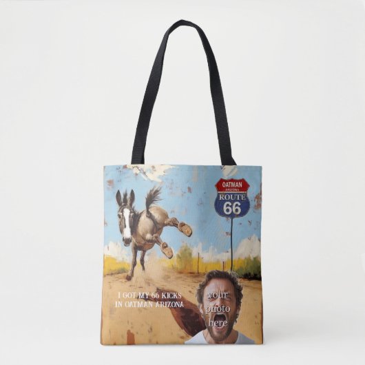 Persoonlijke Oatman Route 66 Foto Tote Bag (Voorkant)