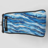 Persoonlijke Oceaan Juweel Agate Golfheadcover (Voorkant)