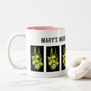 Persoonlijke ochtendkoffiemok van Mary Gepersonali Tweekleurige Koffiemok