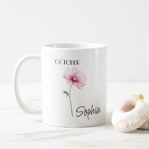 Persoonlijke October Bloem Koffiemok