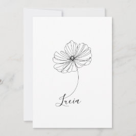 Persoonlijke October Cosmos Geboortebloem Cadeau Kaart