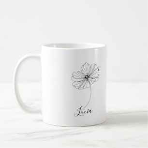Persoonlijke October Cosmos Geboortebloem Cadeau Koffiemok