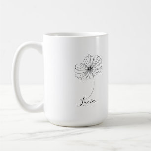 Persoonlijke October Cosmos Geboortebloem Cadeau Koffiemok