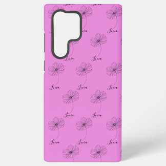 Persoonlijke October Cosmos Geboortebloem Cadeau Samsung Galaxy Hoesje