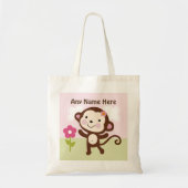 Persoonlijke Oerwoud Girl Monkey-Canvas tas (Voorkant)