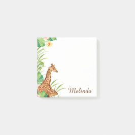 Persoonlijke Oerwoud Safari Giraffe Post-it® Notes