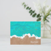 Persoonlijke Oever van het Paradijs Strandstad Briefkaart (Staand voorkant)