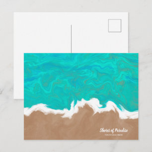 Persoonlijke Oever van het Paradijs Strandstad Briefkaart