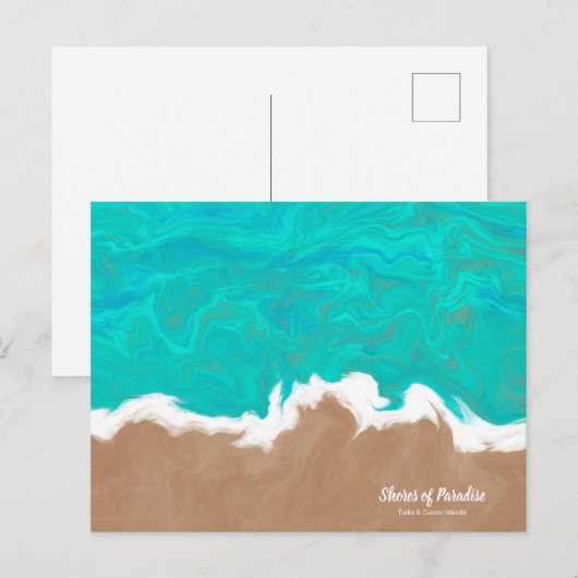 Persoonlijke Oever van het Paradijs Strandstad Briefkaart (Voorkant / Achterkant)