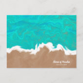 Persoonlijke Oever van het Paradijs Strandstad Briefkaart (Voorkant)