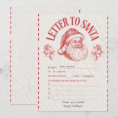 Persoonlijke officiële brief van de Noordpool van Kaart (Voorkant / Achterkant)