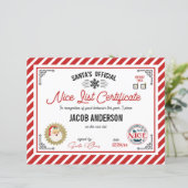 Persoonlijke Officiële Kerstman Nice List Certific (Staand voorkant)
