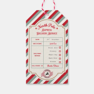 Persoonlijke Officiële Noordpool Kerstman Cadeauta Cadeaulabel