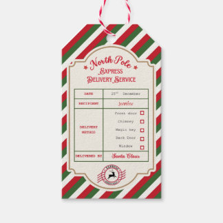Persoonlijke Officiële Noordpool Kerstman Cadeauta Cadeaulabel