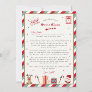 Persoonlijke Officiële Noordpool Kerstman Cadeauta Kaart