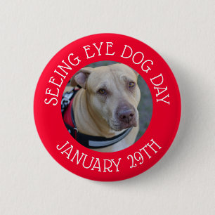 Persoonlijke ogen Ooghond Dag Januari 29 Button
