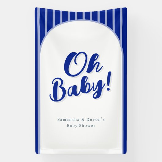 Persoonlijke Oh Baby-fotowand Shower Banner (Verticaal)