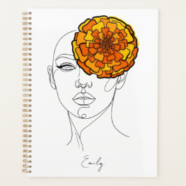 Persoonlijke oktober geboortebloem portret planner