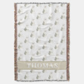 Persoonlijke Old English Sheepdog  Deken (Voorkant Verticaal)