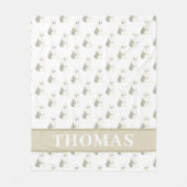 Persoonlijke Old English Sheepdog Fleece Deken (Voorkant)