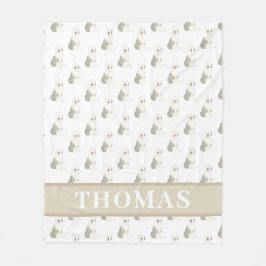 Persoonlijke Old English Sheepdog  Fleece Deken