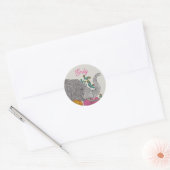 Persoonlijke Olifant Naam Ronde Sticker (Envelop)