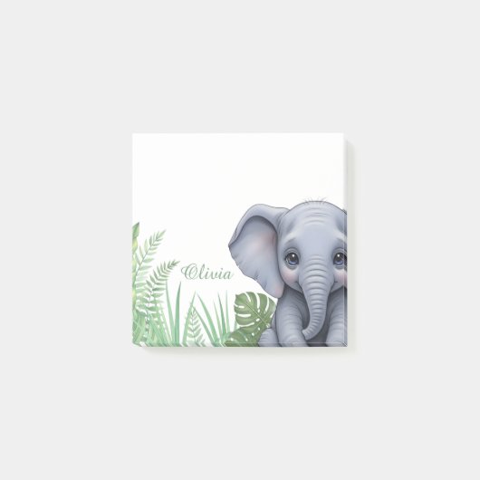 Persoonlijke Olifant Safari Plakbriefjes Post-it® Notes (Voorkant)