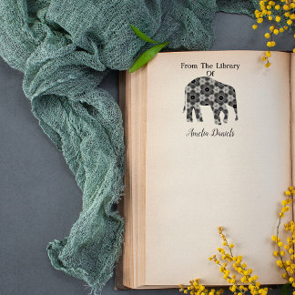 Persoonlijke Olifant Uit De Bibliotheek Van Rubberstempel