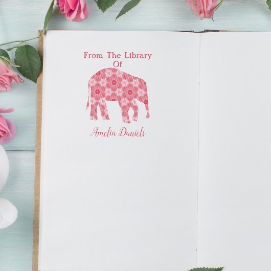Persoonlijke Olifant Uit De Bibliotheek Van Rubberstempel