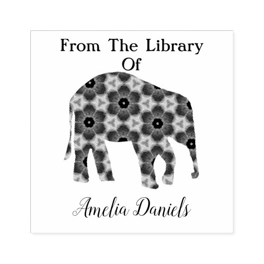 Persoonlijke Olifant Uit De Bibliotheek Van  Rubberstempel (Afrduk)