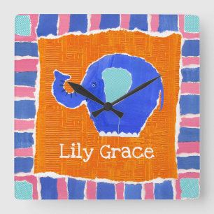 Persoonlijke Olifant Vierkante Klok