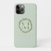 Persoonlijke olijfkrans monogram Case-Mate iPhone case (Achterkant)