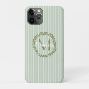 Persoonlijke olijfkrans monogram Case-Mate iPhone case