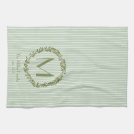 Persoonlijke Olijfkrans Monogram Theedoek