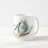 Persoonlijke Olijftak Monogrammok | Botanisch Koffiemok (Voorkant rechts)