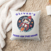 Persoonlijke Oliver's Rocket Cat Worpkussen Kussen (Deken)