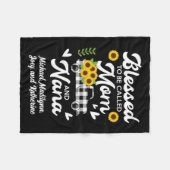 Persoonlijke oma Blessed Mam Nana Grandkids Fleece Deken (Voorkant (Horizontaal))