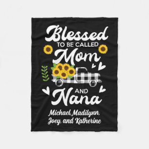 Persoonlijke oma Blessed Mam Nana Grandkids Fleece Deken