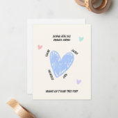 Persoonlijke oma-dag namen van kleinkinderen notitiekaartje (Voorkant / Achterkant in situ)