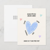 Persoonlijke oma-dag namen van kleinkinderen notitiekaartje (Voorkant / Achterkant)