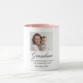 Persoonlijke oma foto douanegrootmoeder cadeau mok (Midden)