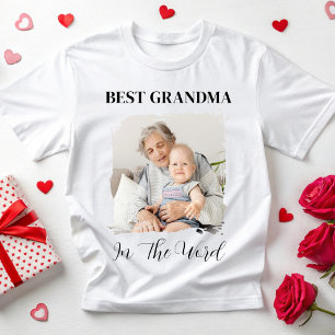 Persoonlijke oma foto douche oma moeder cadeau t-shirt