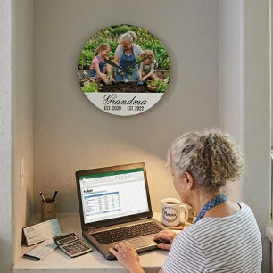 Persoonlijke Oma Gevestigde Foto Aandenken Grote Klok