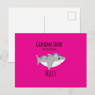 Persoonlijke oma haai Doo Doo Doo Briefkaart