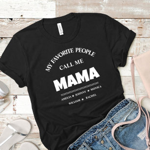 Persoonlijke oma met namen Mama T-shirt