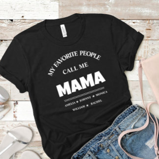 Persoonlijke oma met namen Mama T-shirt