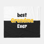 Persoonlijke oma retro fleece deken (Voorkant (Horizontaal))